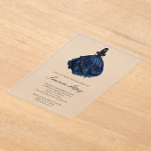Blue quinceañera acrylic  アクリル招待状 (レイダウン)