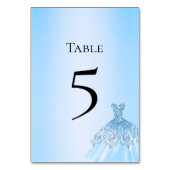 Blue Quinceanera Table Number Card テーブルナンバー (裏面)