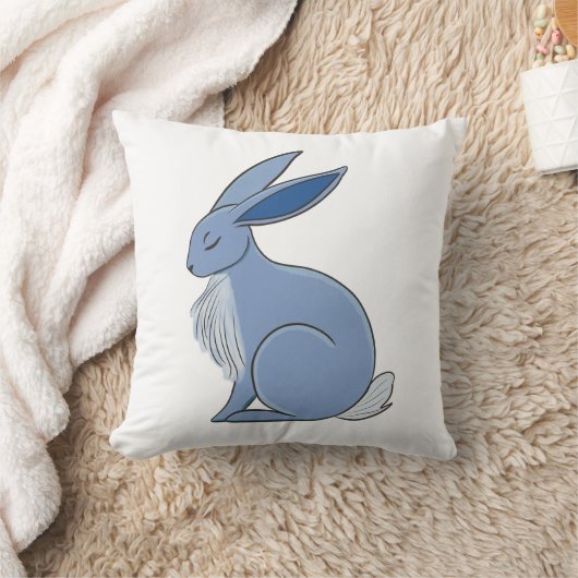 Blue Rabbit クッション (ブランケット)