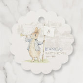 Blue Rabbit Some Bunny Baby Shower フェイバータグ (裏面)