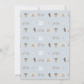 Blue Race Car Fast One First Birthday Invite  招待状 (裏面)