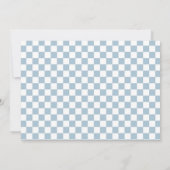 Blue Racing Car Boy Birthday Party Photo 招待状 (裏面)