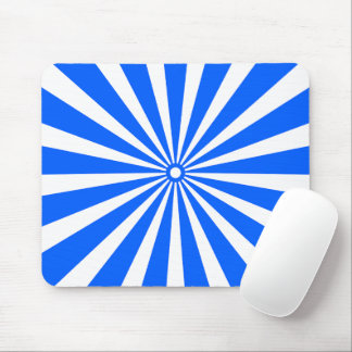 Blue Radiant Burst Mouse Pad – Modern Geometric En マウスパッド