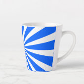 Blue Radiant Burst Mug – Bold Geometric Sunshine  カフェラテマグ (右)