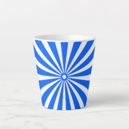 Blue Radiant Burst Mug – Bold Geometric Sunshine  カフェラテマグ