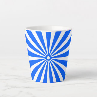 Blue Radiant Burst Mug – Bold Geometric Sunshine  カフェラテマグ