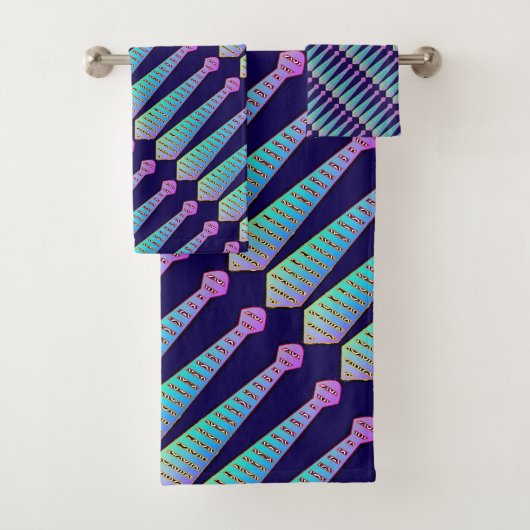 Blue Rainbow Decorative Designer  バスタオルセット (インサイチュ)