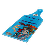 Blue Raw Shellfish Glass Cutting Board カッティングボード (角)