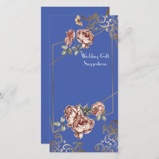 Blue Ray ofフローラ結婚ギフト提案カード サンキューカード (正面/裏面)