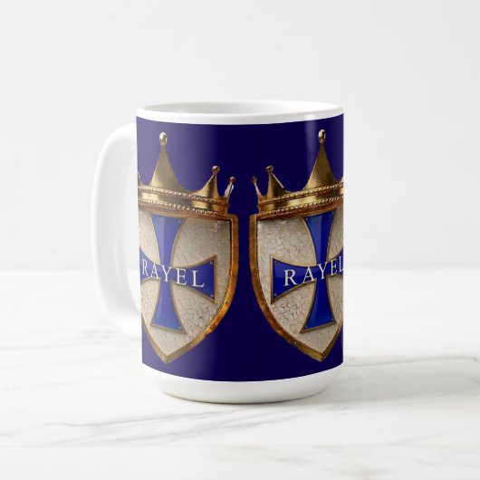 Blue RayEl Crest coffee mug コーヒーマグカップ (正面左)