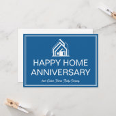 Blue Real Estate Business Personalized Marketing カード (正面/裏面インサイチュ)