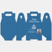 Blue Real Estate Company Agent Photo Customized フェイバーボックス (見開き)
