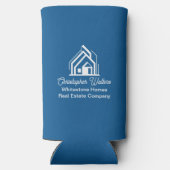 Blue Real Estate Company Customized Realtor スリム缶クーラー (裏面)