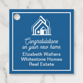 Blue Real Estate Company Customized Realtor Party フェイバータグ