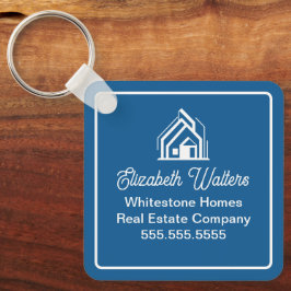 Blue Real Estate Company Personalized Realtor キーホルダー