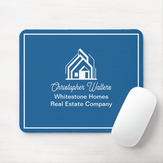 Blue Real Estate Company Personalized Realtor マウスパッド (マウス)