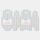 Blue & Red Fancy Floral Bridal Shower Favor フェイバーボックス (見開き)