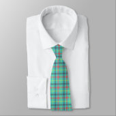 Blue Red Green Teal Tartan Plaid Classic Men's ネクタイ (タイ)
