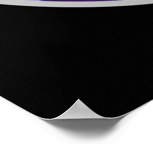 BLUE RED Hydrangea ポスター (角)