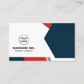 Blue Red Modern Custom   名刺 (裏面)