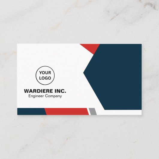 Blue Red Modern Custom   名刺 (裏面)