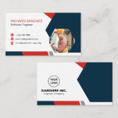 Blue Red Modern Custom   名刺 (正面/裏面)