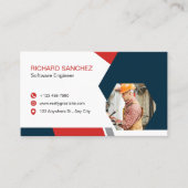 Blue Red Modern Custom   名刺 (正面)