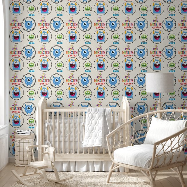 Blue Red Monster Kids' Rooms Child Name 壁紙 (キッズ)