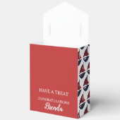 Blue & Red Nautical Baby Shower 4"w x 2"l x 5"h フェイバーボックス (見開き)