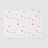 Blue Red Orange Cream Yellow Dots White Birthday  薄葉紙 (正面)