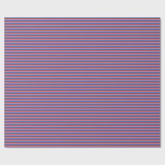 Blue Red Pink Retro Stripe Gift Wrap Pattern ラッピングペーパー (フラット)