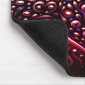 Blue + Red Spotted Leopard On Thick Laptop Tablet マウスパッド (コーナー)