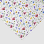 Blue Red Watercolor Wildflower 薄葉紙 (詳細)