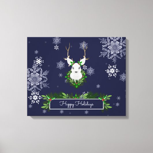 Blue Reindeer Canvas Print キャンバスプリント (正面)