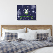 Blue Reindeer Canvas Print キャンバスプリント (インサイチュ (寝室))