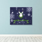 Blue Reindeer Canvas Print キャンバスプリント (インサイチュ (ウッドフロア))