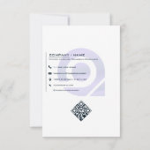 Blue Reindeer Elegant Business Corporate Christmas サンキューカード (裏面)