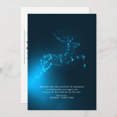 Blue Reindeer Elegant Business Corporate Christmas シーズンカード (正面/裏面)