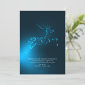 Blue Reindeer Elegant Business Corporate Christmas シーズンカード (スタンド正面)