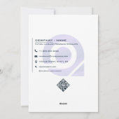 Blue Reindeer Elegant Business Corporate Christmas シーズンカード (裏面)