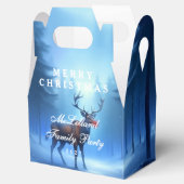 Blue Reindeer Merry Christmas Family Party フェイバーボックス (オープン)