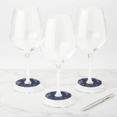 Blue Reindeer Wine Glass Tags ワイングラスタグ (セット)