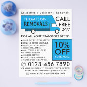 Blue Removal Van、Removal Company 広告's チラシ (シングル)