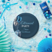 Blue Retirement Party Balloon Gifts ペーパープレート (パーティー)