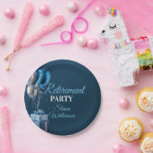 Blue Retirement Party Balloon Gifts ペーパープレート (パーティー)