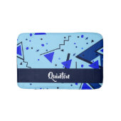 Blue retro print バスマット (正面)