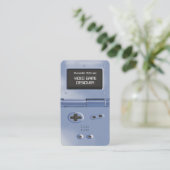 Blue Retro Style Gaming Console Game Designer 名刺 (スタンド正面)