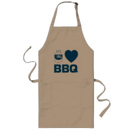Blue Rhino "I Heart BBQ" ロングエプロン