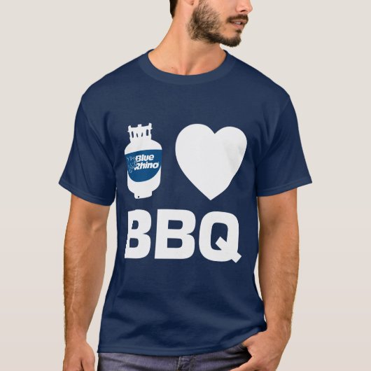 Blue Rhino "I Heat BBQ"メンズ Tシャツ (正面)