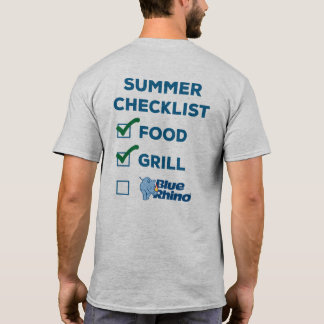 Blue Rhino "Summer Checklist"メンズ Tシャツ